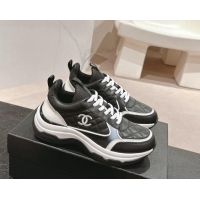 Stylish Chanel Quilted Calfskin Sneakers Black 1016107