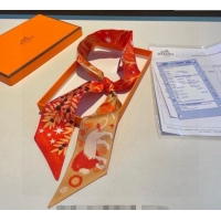 Market Sells Hermes Silk Bandeau Scarf 5x86cm 040802 Orange 2024