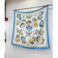 Buy Cheap Hermes Les Anamorphoses Silk Square Scarf 90x90cm 0619 Light Blue 2024