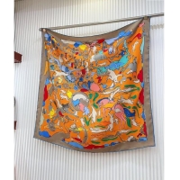 Buy Classic Hermes Rabbit Silk Square Scarf 90x90cm 0730 Grey 2024