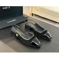 Pretty Style Chanel Suede Slingbacks Flats G46000 Black 1016136