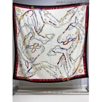 Inexpensive Hermes Cashmere & Silk Sqaure Shawl Scarf 140cm H8637 Beige/Red 2024