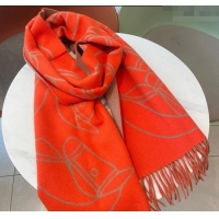 Well Crafted Hermes Entrelaces Equestres Cashmere Long Scarf 40x195cm 1078 Red 2024