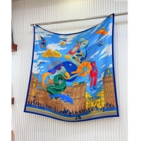 Fashion Discount Hermes Parade Silk Sqaure Scarf 90x90cm 1086 Blue 2024