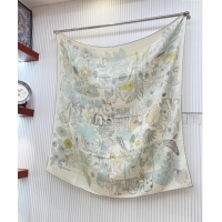 Promotional Hermes Precious Paradise Cashmere Shawl Scarf 140cm H1087 Grey 2024