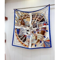 Well Crafted Hermes Haute Parure Silk Square Scarf 90x90cm H1091 White 2024