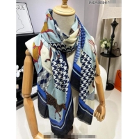 Reasonable Price Hermes Cashmere Long Scarf 110x200cm 0913 Blue 2024