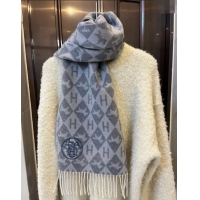 Affordable Price Hermes H Horse Cashmere Long Scarf 32x180cm 1021003 Grey 2024