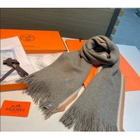 Original Cheap Hermes Cashmere Knit Long Scarf 30x180cm 1021005 Dark Grey 2024