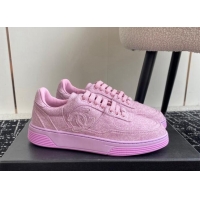 Best Price Chanel Wool Cloth Sneakers G46011 Purple 1017068