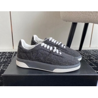 Durable Chanel Striped Wool Sneakers G46011 Dark Grey 1017072