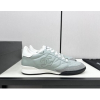 Good Product Chanel Calfskin & Suede Sneakers Light Grey 1017085