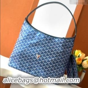 Best Quality Goyard Boheme Hobo Bag 020224 Pearly Blue 2024