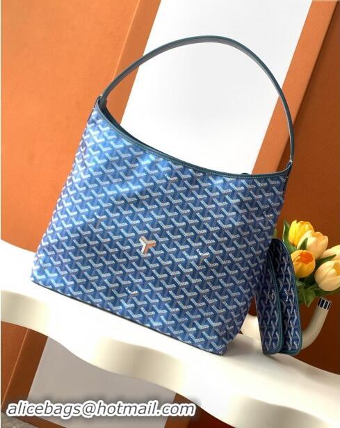 Best Quality Goyard Boheme Hobo Bag 020224 Pearly Blue 2024