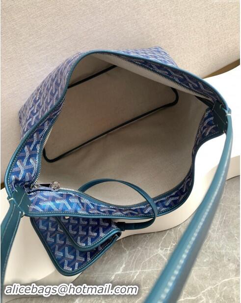 Best Quality Goyard Boheme Hobo Bag 020224 Pearly Blue 2024