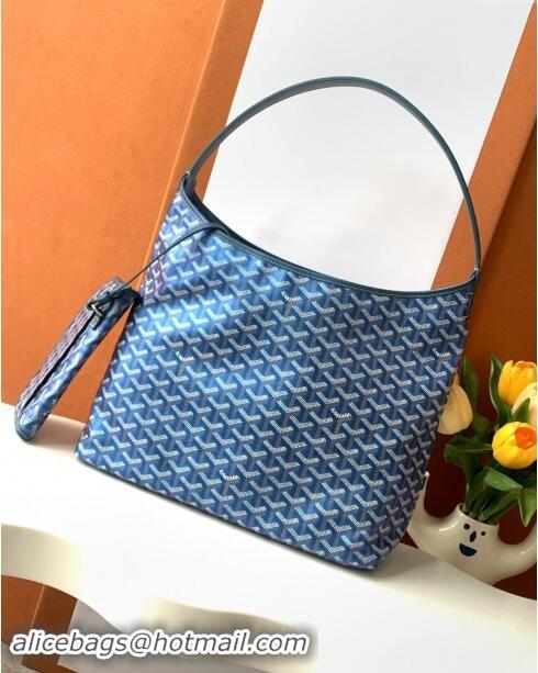 Best Quality Goyard Boheme Hobo Bag 020224 Pearly Blue 2024