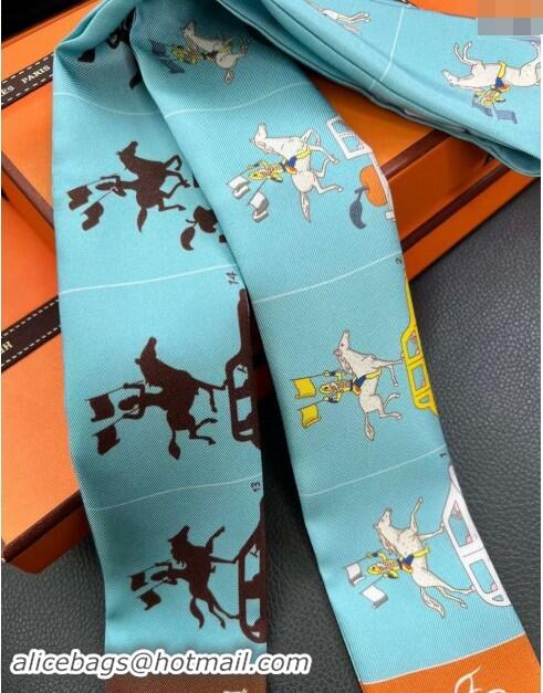 Buy Cheap Hermes Twilly Silk Bandeau Scarf 5x86cm 1128 Light Blue 2024