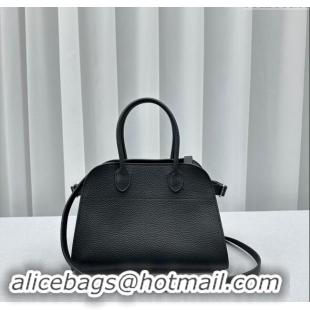 Best Quality The Row Soft Margaux 10 Bag in Grained Leather 1831 Black 2023