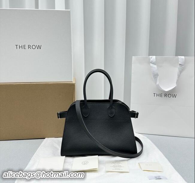 Best Quality The Row Soft Margaux 10 Bag in Grained Leather 1831 Black 2023