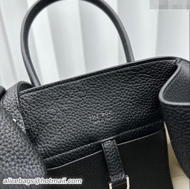 Best Quality The Row Soft Margaux 10 Bag in Grained Leather 1831 Black 2023