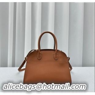 New Design The Row Soft Margaux 10 Bag in Leather 1831 Brown 2023