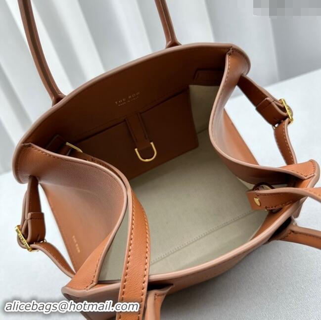 New Design The Row Soft Margaux 10 Bag in Leather 1831 Brown 2023