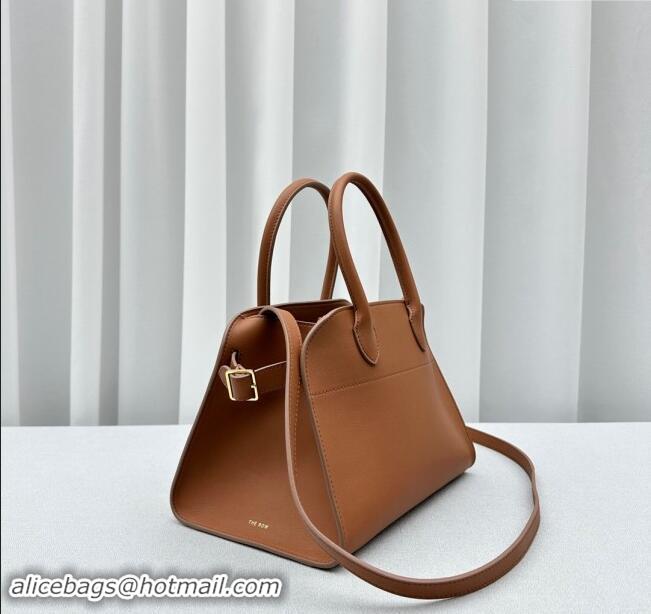 New Design The Row Soft Margaux 10 Bag in Leather 1831 Brown 2023