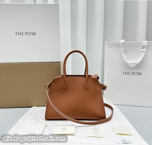 New Design The Row Soft Margaux 10 Bag in Leather 1831 Brown 2023