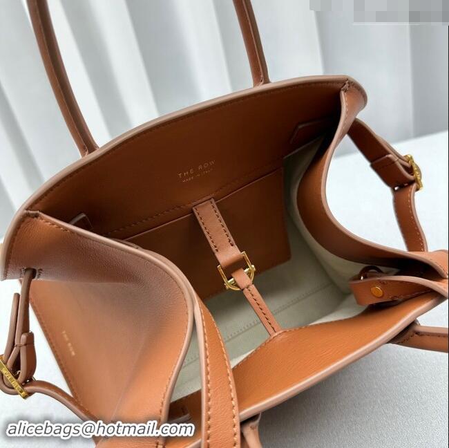 New Design The Row Soft Margaux 10 Bag in Leather 1831 Brown 2023