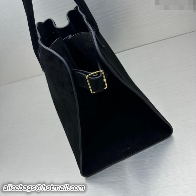 Affordable Price The Row Soft Margaux 15 Bag in Suede T1831 Black 2023