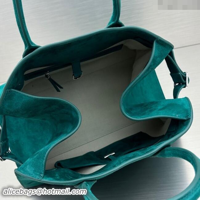 Reasonable Price The Row Soft Margaux 15 Bag in Suede 1831 Green 2023