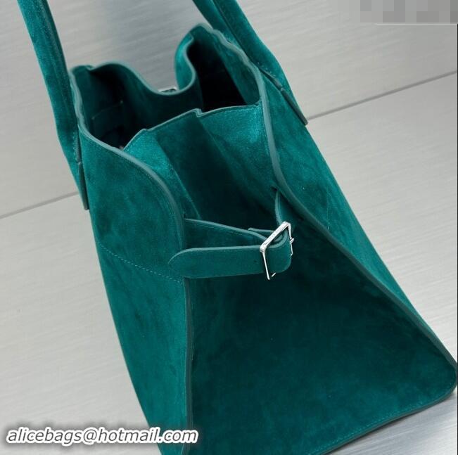Reasonable Price The Row Soft Margaux 15 Bag in Suede 1831 Green 2023