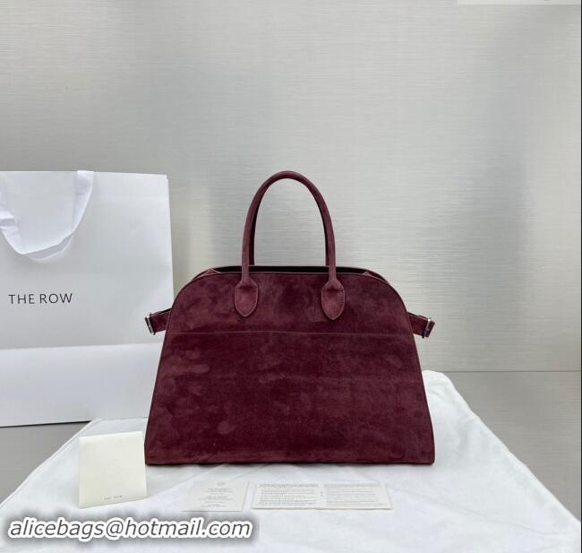 New Fashion The Row Soft Margaux 15 Bag in Suede 1831 Dark Purple 2023