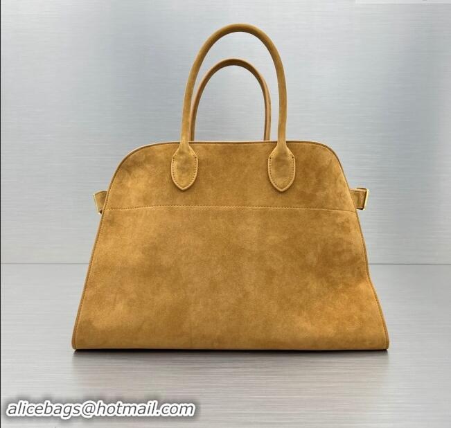 Buy Fashionable The Row Soft Margaux 15 Bag in Suede Saddle 1831 Brown 2023