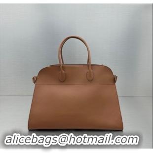 Super Quality The Row Soft Margaux 15 Bag in Leather 1831 Brown 2023