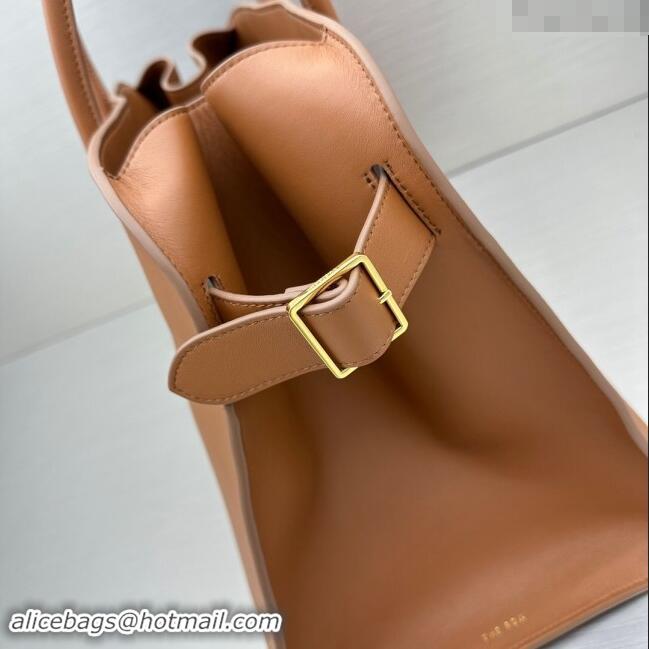 Super Quality The Row Soft Margaux 15 Bag in Leather 1831 Brown 2023