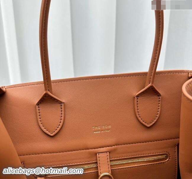 Unique Grade The Row Margaux Belt 15 Tote Bag in Leather 1844 Brown 2024