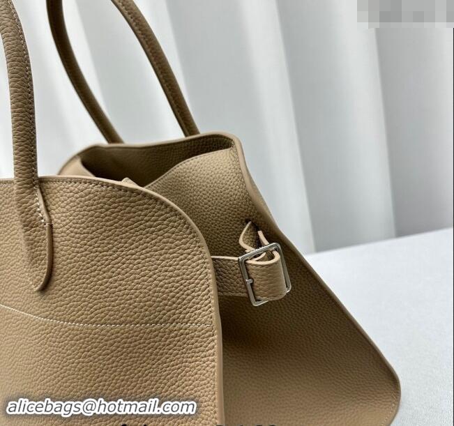 Grade Quality The Row Margaux 17 Large Tote Bag in Grained Leather 1831 Beige 2024