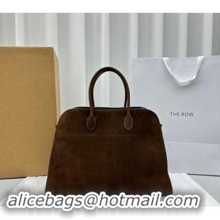 Discount Design The Row Margaux 17 Large Tote Bag in Suede 1831 Brown 2024