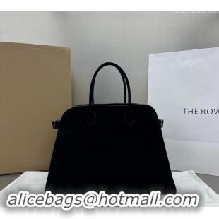 Traditional Specials The Row Margaux 17 Large Tote Bag in Suede 1831 Black 2024