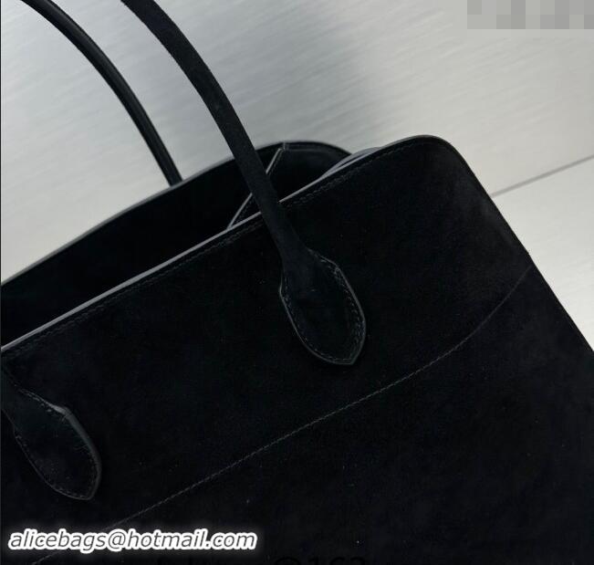 Traditional Specials The Row Margaux 17 Large Tote Bag in Suede 1831 Black 2024