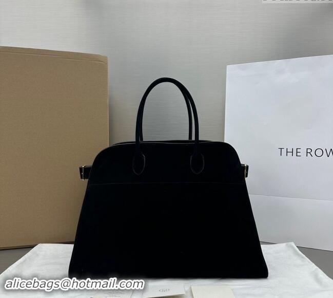 Traditional Specials The Row Margaux 17 Large Tote Bag in Suede 1831 Black 2024