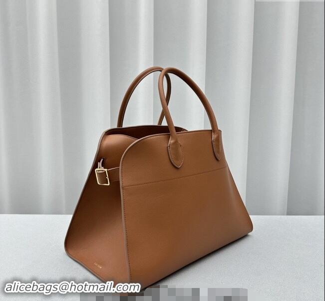 Traditional Specials The Row Margaux 17 Large Tote Bag in Smooth Leather 1831 Brown 2024