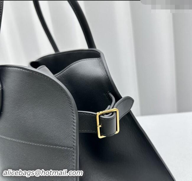 Well Crafted The Row Margaux 17 Large Tote Bag in Smooth Leather 1831 Black 2024