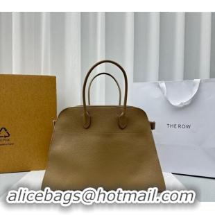 Good Product The Row Margaux 15 Medium Tote Bag in Lichee-Grained Leather 1831 Beige 2024