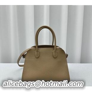 Grade Design The Row Margaux 10 Small Tote Bag in Lichee-Grained Leather 1831 Beige 2024