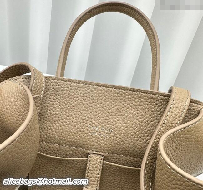 Grade Design The Row Margaux 10 Small Tote Bag in Lichee-Grained Leather 1831 Beige 2024