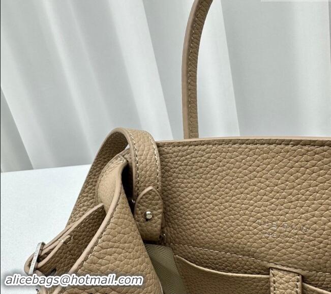 Grade Design The Row Margaux 10 Small Tote Bag in Lichee-Grained Leather 1831 Beige 2024