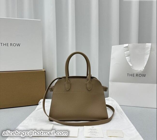 Grade Design The Row Margaux 10 Small Tote Bag in Lichee-Grained Leather 1831 Beige 2024