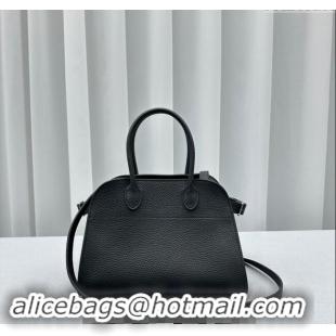 Promotional The Row Margaux 10 Small Tote Bag in Lichee-Grained Leather 1831 Black 2024